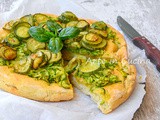 Focaccia in teglia con zucchine