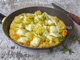 Focaccia patate e fiordilatte in padella