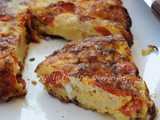 Frittata di pane ammollato e pomodorini