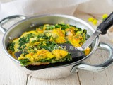 Frittata di spinaci con provola in padella