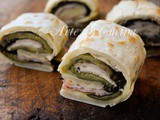 Girelle di piadine con melanzane grigliate