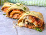 Girelle di sfoglia con melanzane alla parmigiana