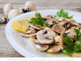 Insalata di funghi champignon con citronette