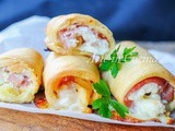 Involtini di brisè salati con prosciutto e ricotta