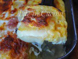 Lasagna di patate e prosciutto con crema al latte