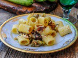 Maccheroni con zucchine fritte e ricotta ricetta veloce