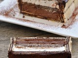 Mattonella fredda con wafer ricotta e cioccolato