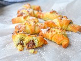 Mini cornetti di sfoglia nutella e cioccolato