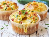 Muffin con zucchine speck e provola