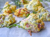 Nuvolette di albumi prosciutto e zucchine veloci