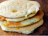 Pancake con gorgonzola e zucchine finger food