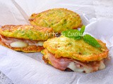 Pancakes alle zucchine con mortadella