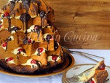 Pandoro crema al mascarpone e cioccolato farcito