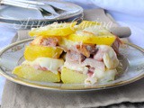 Parmigiana patate e salsiccia con fiordilatte