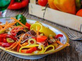 Pasta all’insalata con verdure e zafferano