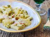 Pasta con prosciutto e zucchine cremosa