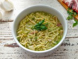 Pasta piselli e pancetta alla napoletana