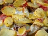 Patate con carciofi e scamorza al forno