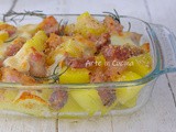 Patate con pancetta e formaggio al forno