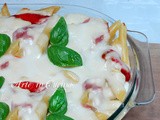 Penne con peperoni e salsiccia