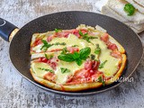 Pizza con pancarrè al prosciutto in padella