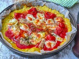 Pizza di cavolfiore tonno e pomodori