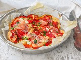 Pizza di pane secco veloce con speck