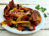 Pollo e peperoni alla paprica in friggitrice ad aria