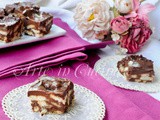 Quadrotti di biscotti cioccolato e mascarpone veloci