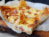 Quiche con pasta fillo salumi e ricotta veloce