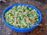 Riso con spinaci e mortadella cremoso