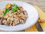 Risotto ai funghi porcini con salsiccia e noci