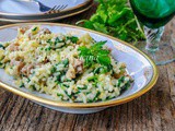 Risotto alle ortiche con salsiccia e zafferano veloce