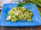 Risotto con crema di zucchine e gamberetti leggero