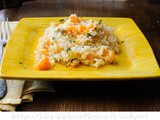 Risotto zucca gorgonzola e gamberetti