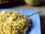 Risotto zucchine e gorgonzola allo zafferano