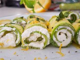 Rotoli di zucchine ricotta e limone
