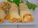 Rotolini al salmone e provola antipasto