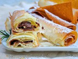 Rotolini di fillo alla nutella