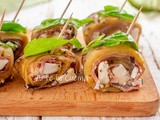 Rotolini di melanzane speck e feta
