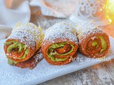 Rotolini di pandoro al pistacchio