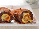 Rotolini di pandoro crema e cioccolato