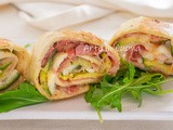 Rotolini di piadina con zucchine e speck