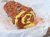 Rotolo cioccolato e nutella dolce veloce