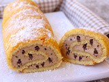 Rotolo con pavesini CAFFè e gocce di cioccolato