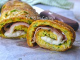 Rotolo frittata zucchine panato al forno