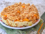 Sbriciolata pesche e crema pasticcera