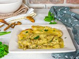 Scaloppine cremose di arista con funghi