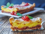 Scendiletto crema e marmellata dolce veloce con sfoglia