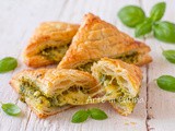 Sfogliatelle al pesto con provola
